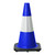 450mm Blue Traffic Cone with Class 1 3M Reflective Tape 60208