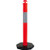 Orange T-Top Reflective Bollard Complete With 8 Kg Base 