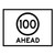 Speed Limit 100Km/h Ahead - Boxed Edge Sign - 1200 x 900mm T1-4AHQ-100