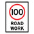 Speed Limit 100Km/h Roadwork - Boxed Edge Sign - 900 x 1200mm T9-9RWQ-100