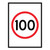 Speed Limit 100Km/h - Boxed Edge Sign - 900 x 1200mm T9-9Q-100