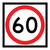 Speed Limit - Multi Message Sign - NSW - 600 x 600mm - km/h 61920