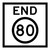 End Speed Limit - Multi Message Sign - NSW - 600 x 600mm - km/h 61916