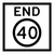 End Speed Limit - Multi Message Sign - NSW - 600 x 600mm 