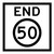 End Speed Limit - Multi Message Sign - NSW - 600 x 600mm 