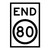 End Speed Limit - Multi Message Sign - SA - 600 x 900mm - km/h 62410