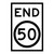 End Speed Limit - Multi Message Sign - SA - 600 x 900mm 