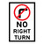 No Right Turn - Multi Message Sign - NSW - 600 x 900mm 