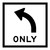 All Traffic Turn Left - Multi Message Sign - SA - 600 x 600mm RM2-14AL