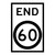 End Speed Limit - Multi Message Sign - NSW - 600 x 900mm - km/h 61919