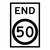 End Speed Limit - Multi Message Sign - NSW - 600 x 900mm - km/h RM4-12_D