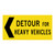 Left Detour For Heavy Vehicles - Multi Message Sign - WA - 1200 x 600mm 