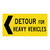 Left Detour For Heavy Vehicles - Multi Message Sign - WA - 1200 x 600mm MMS-DIV-2(L)