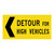 Left Detour For High Vehicles - Multi Message Sign - WA - 1200 x 600mm 62258