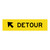 Detour Ahead Left - Multi Message Sign - WA - 1200 x 300mm 