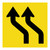 Lane Status - Both Lanes Left Deviation - Multi Message Sign - WA - 600 x 600mm 