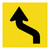 Lane Status - Single Left Lane Deviation - Multi Message Sign - WA - 600 x 600mm 