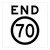 End Speed Limit - Multi Message Sign - WA - 600 x 600mm - km/h MMS-REG-2