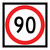 Speed Limit - Multi Message Sign - SA - 600 x 600mm - km/h 62411