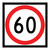 Speed Limit - Multi Message Sign - SA - 600 x 600mm 