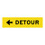Detour Left - Multi Message Sign - VIC - 1200 x 300mm 