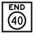 End Speed Limit - Multi Message Sign - SA - 600 x 600mm R4-12M