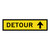 Detour Straight - Corflute - Multi Message Sign - QLD - 1200 x 300mm 