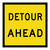 Detour Ahead - Multi Message Sign - QLD - 600 x 600mm - TC1903