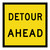 Detour Ahead - Multi Message Sign - QLD - 600 x 600mm 