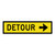 Detour Right - Multi Message Sign - QLD - 1200 x 300mm 