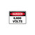 Danger Sign - 6,600 Volts 