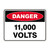 Danger Sign - 11,000 Volts 