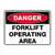 Danger Sign - Forklift Operating Area 
