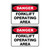Danger Sign - Forklift Operating Area 