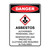 Danger Sign - Asbestos Authorised Personnel Only - Polypropylene - 600 x 450mm 600 x 450mm 70043