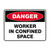 Danger Sign - Worker in Confined Space 