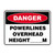 Danger Sign - Powerlines Overhead