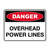 Danger Sign - Overhead Power Lines 