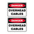Danger Sign - Overhead Cables 