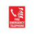 Fire Sign - Fire Emergency Telephone with Symbol 