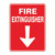 Fire Sign - Fire Extinguisher (with Arrow) 