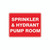 Fire Sign - Sprinkler & Hydrant Pump Room 