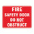 Fire Sign - Fire Door Do Not Obstruct