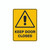 Warning Sign - Keep Door Closed 