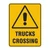 Warning Sign - Trucks Crossing 600 X 450 MM SSW-1330-03F