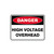 Danger Sign - High Voltage Overhead 