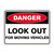 Danger Sign - Look Out For Moving Vehicles