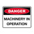 Danger Sign - Machinery In Operation 