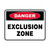 Danger Sign - Exclusion Zone 70320