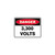 Danger Sign - 3,300 Volts 